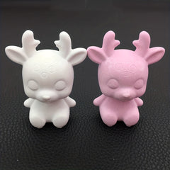 3D Mirror Christmas Deer Silicone Mold Aromatherapy Gypsum Ornament