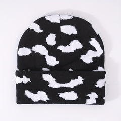 Men's Cloud Print Woolen Hat Warm Knitted Winter Headgear