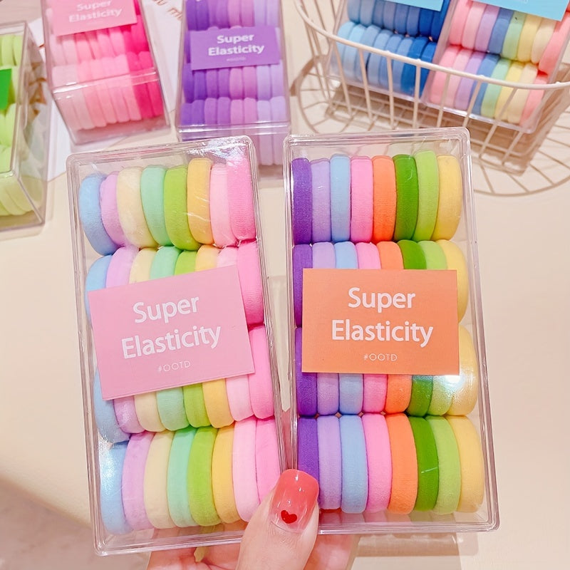 32pcs Colorful Girl's Hair Ring for Ponytail Hair Accessories