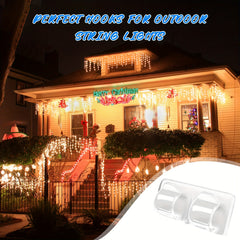 20pcs Self Adhesive Hook Clip for String Lights Waterproof Durable Clips