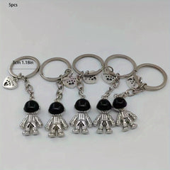 Heart Astronaut Keychain Alloy Backpack Purse Charm Key Ring