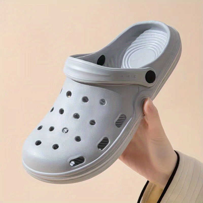Men's Lightweight Comfy Clogs Hollow Out Non Slip Garden Shoes Summer