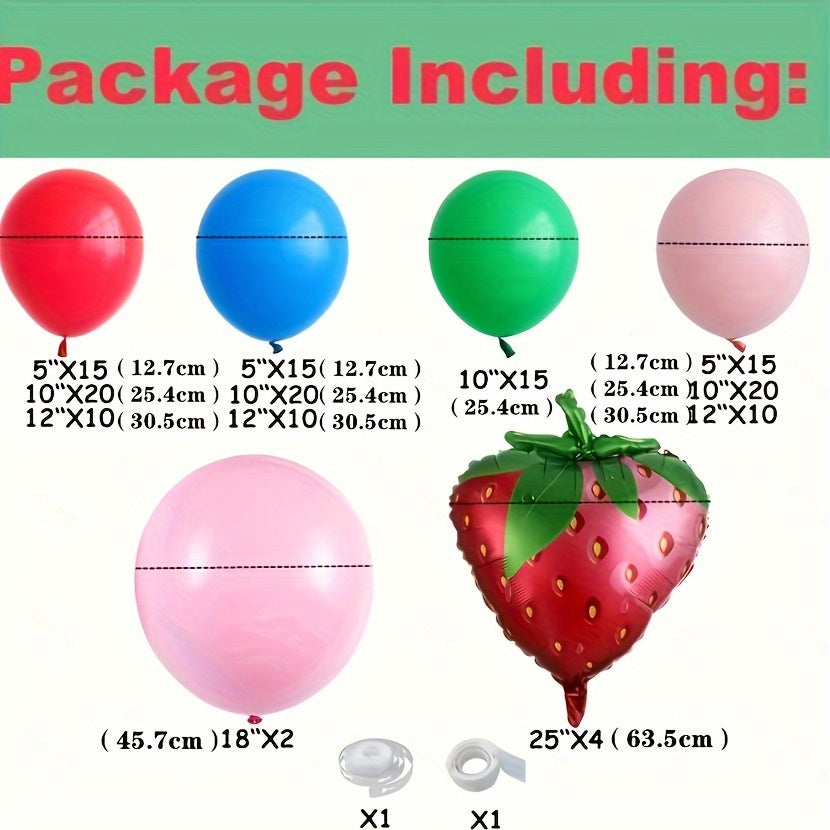 Strawberry Balloons Garland Arch Kit for Birthday Party