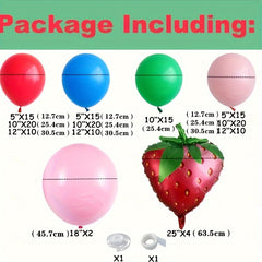 Strawberry Balloons Garland Arch Kit for Birthday Party
