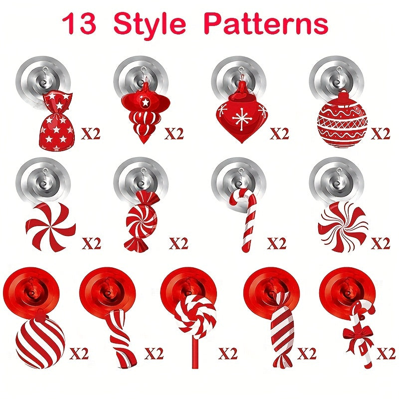 52pcs Christmas Peppermint Candy Hanging Decorations Xmas Party Ceiling Swirls