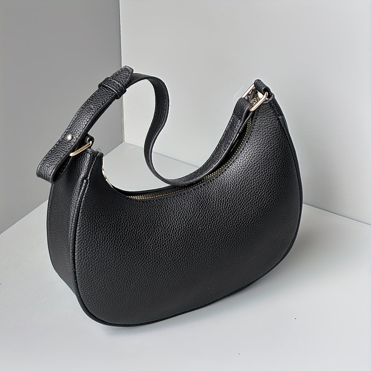 Solid Crescent Bag Minimalist Underarm Bag