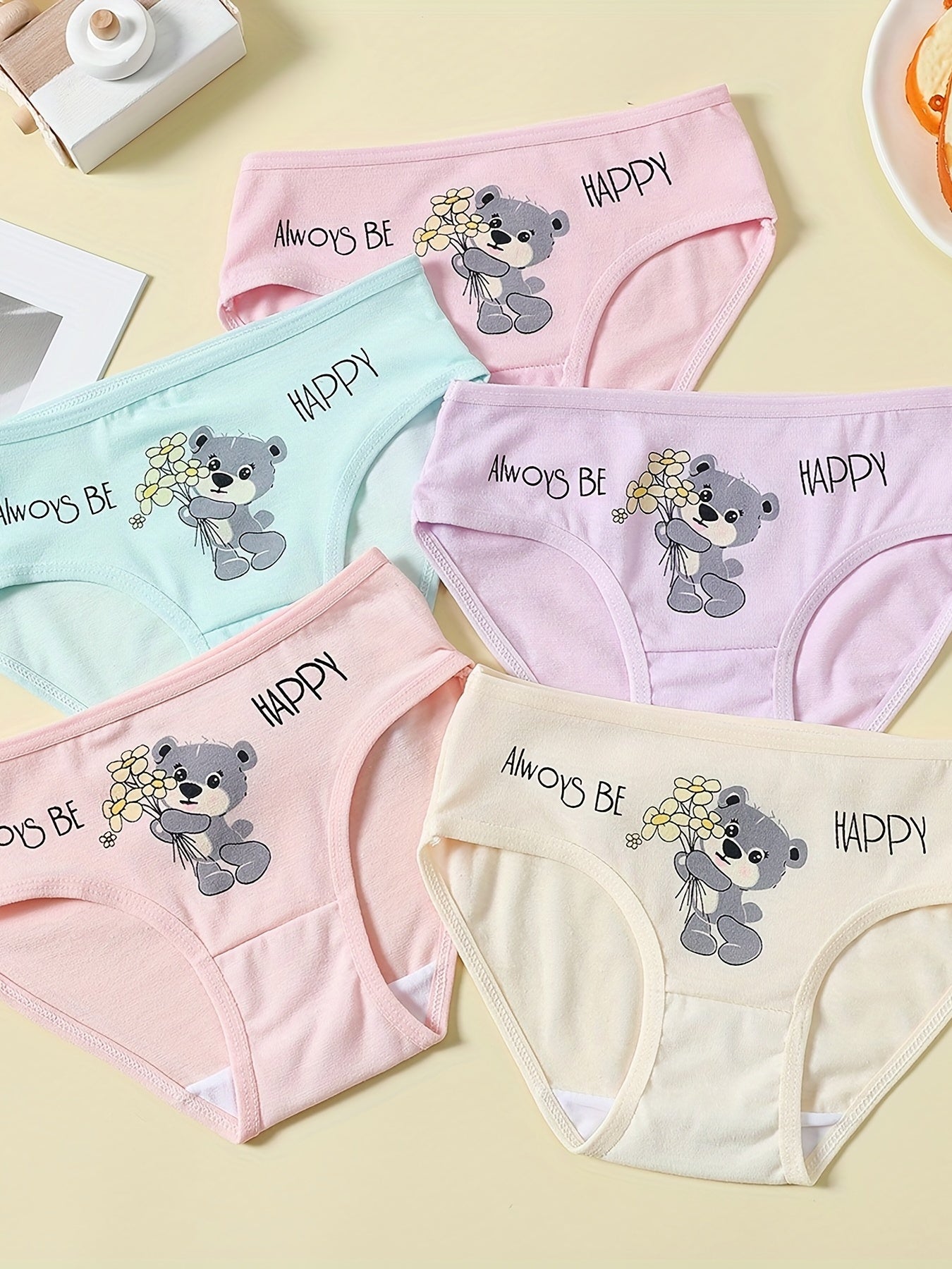 10pcs Butterfly Girls Briefs Kids Elastic Soft Panties