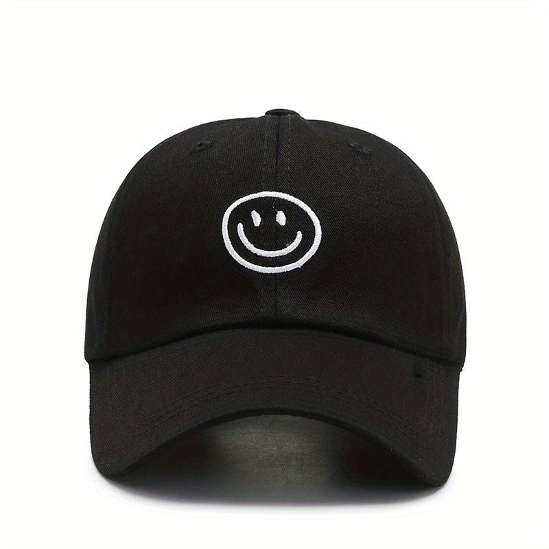 Smiling Face Embroidery Baseball Cap Lightweight Dad Hats