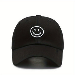 Smiling Face Embroidery Baseball Cap Lightweight Dad Hats