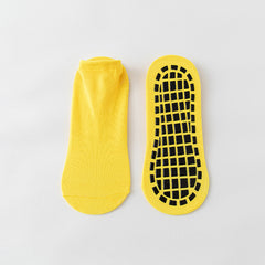 Solid Towel Bottom Yoga Socks Anti Slip Garters Grip Short Crew Socks