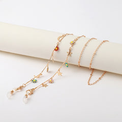 Glasses Chain Star Moon Heart Pendant Alloy Mask Chain