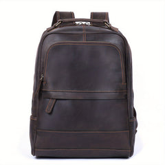 Retro Leather Backpack Men's Casual Large Capacity