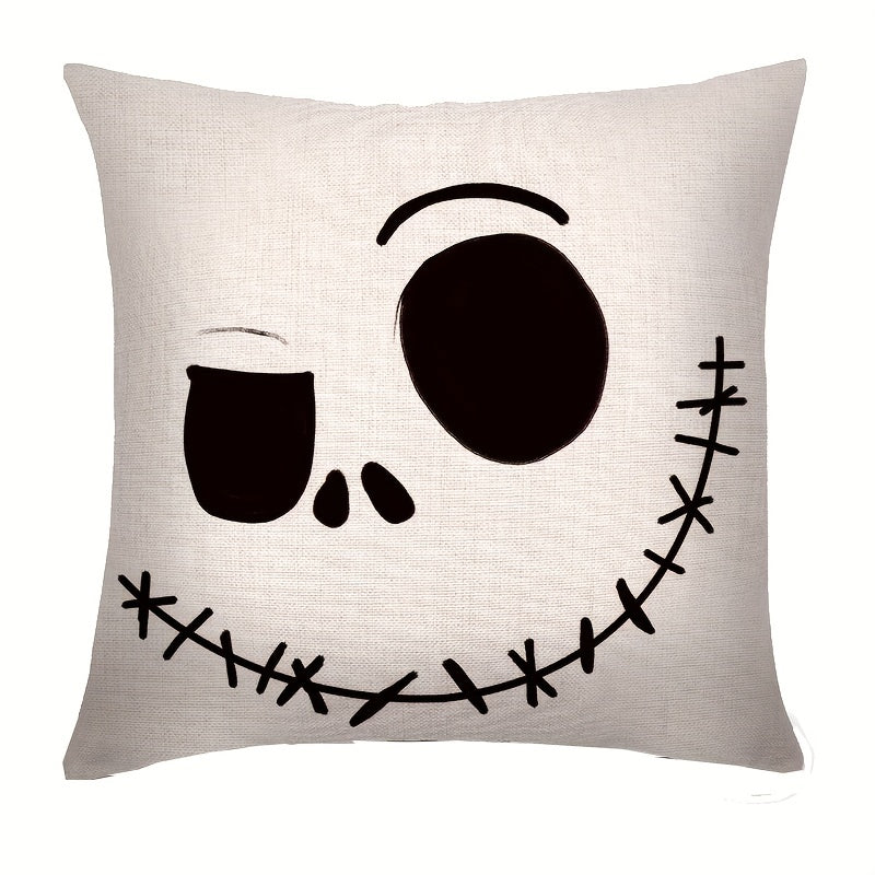 Halloween Cotton Linen Square Throw Pillow Case Decorative Cushion Cover