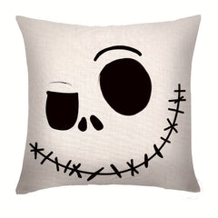 Halloween Cotton Linen Square Throw Pillow Case Decorative Cushion Cover
