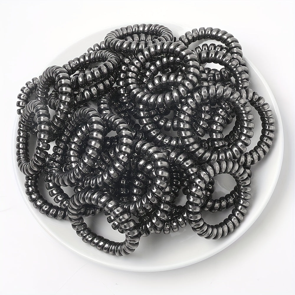 High Elasticity Resin Spiral Hair Tie Set
