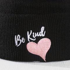 Love Embroidery Beanie Hat Thin Street Hip Hop Knitted Hat