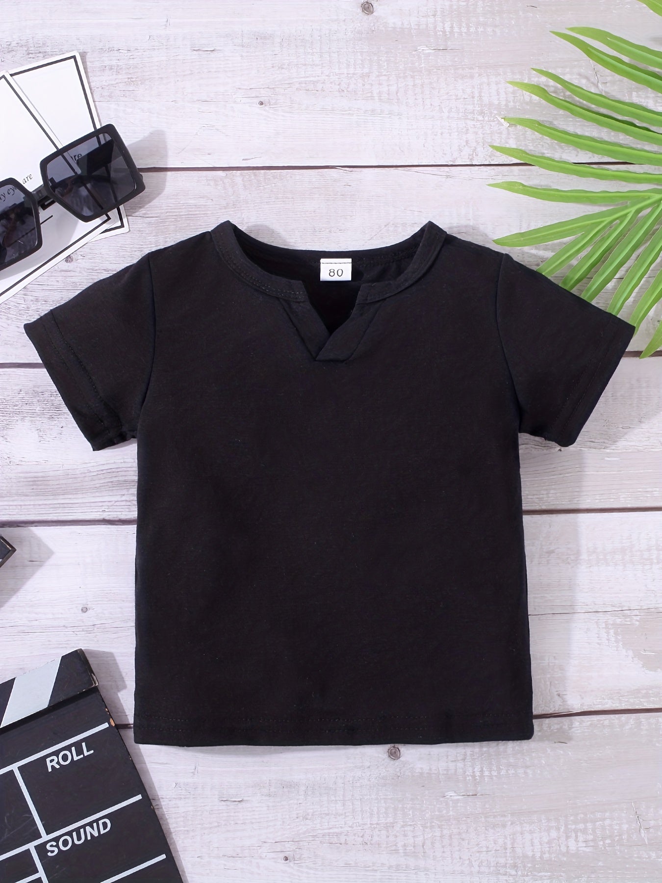 Baby Boys V Neck T shirt Tees Tops Soft Comfortable Summer Clothes