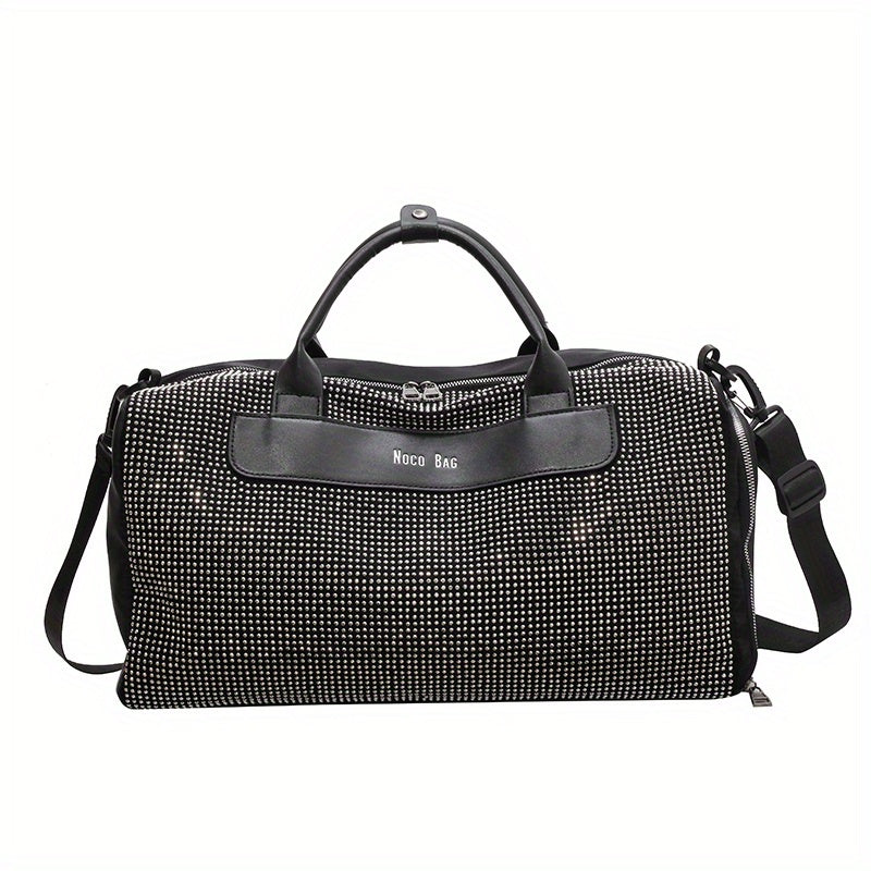Rhinestone Travel Shoulder Bag Large Capacity Crossbody Handbag