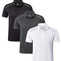 Men's Vintage Polo Shirt Casual Button Up Polo Shirt