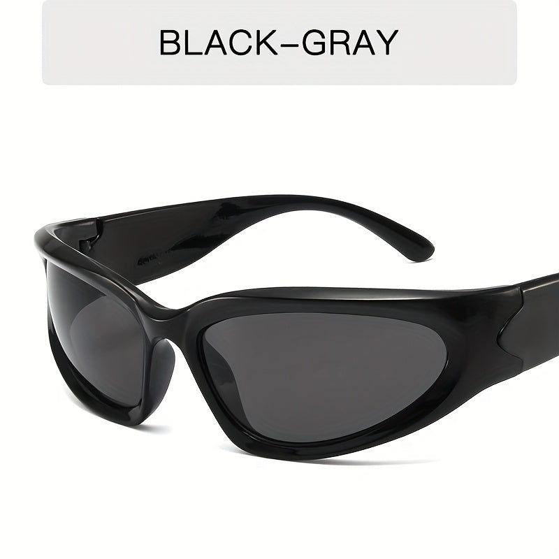 Y2K Wrap Around Sunglasses Mirror Lens UV400
