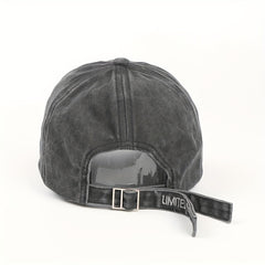 Vintage Mark Baseball Cap Street Retro Washed Denim Soft Top Curved Peaked Cap