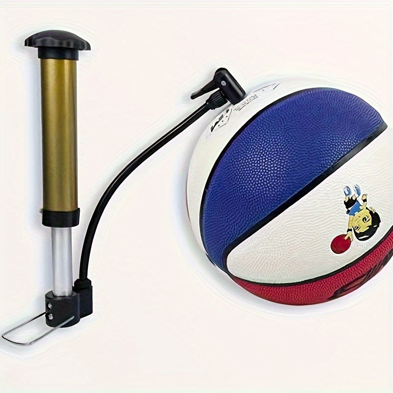 Portable Basketball Pump with Storage Net Bag and Air Needle