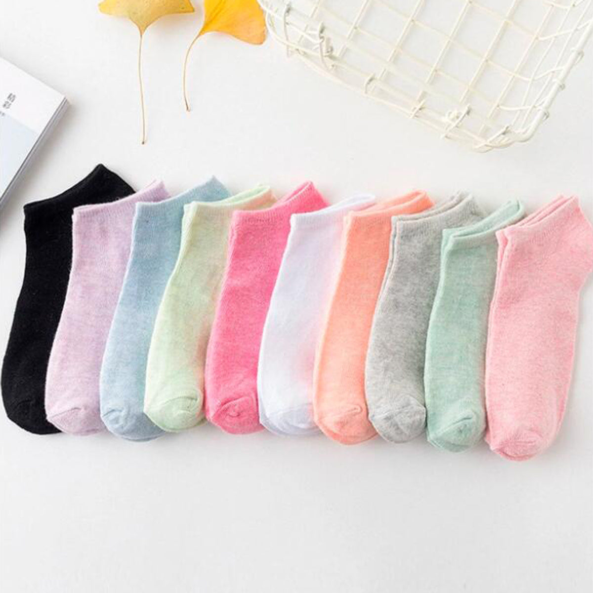 10 Pairs Women's Cotton No Show Socks