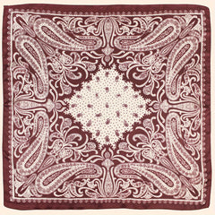 Boho Paisley Printed Square Scarf Silk Feeling Headscarf 70x70cm