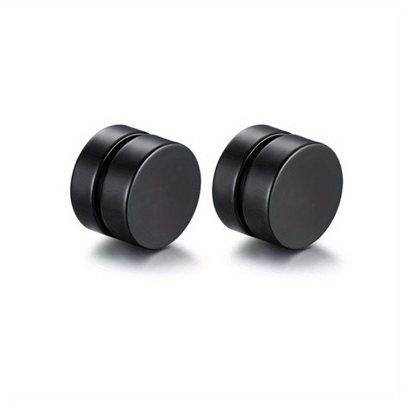 Men's Stainless Steel Magnetic Ear Clip Earrings