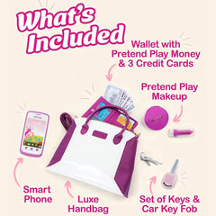 Kids Pretend Play Wallet Handbag Keychain Phone Toy Set