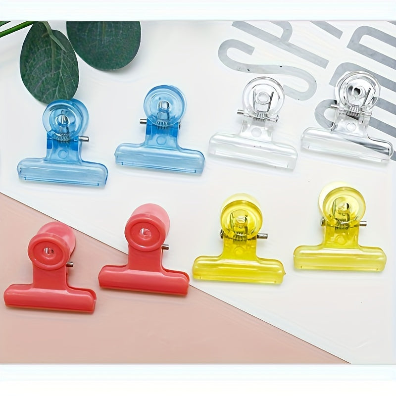 4pcs Mixed 30mm Spring Clip Assortment Storage Plastic Clip Office Learning