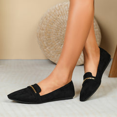 Women's Pointed Toe Ballet Flats Soft Sole Slip On Shoes Casual Walking