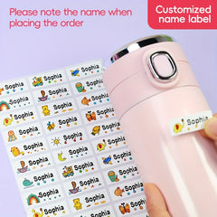 Transparent Custom Name Sticker Waterproof Office School Label Scrapbook Tag