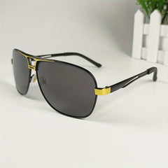 Men's Polarized Sunglasses Metal Frame Mirrors