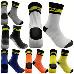 Mid Calf Athletic Socks for Cycling Running Sweat Absorbing Breathable
