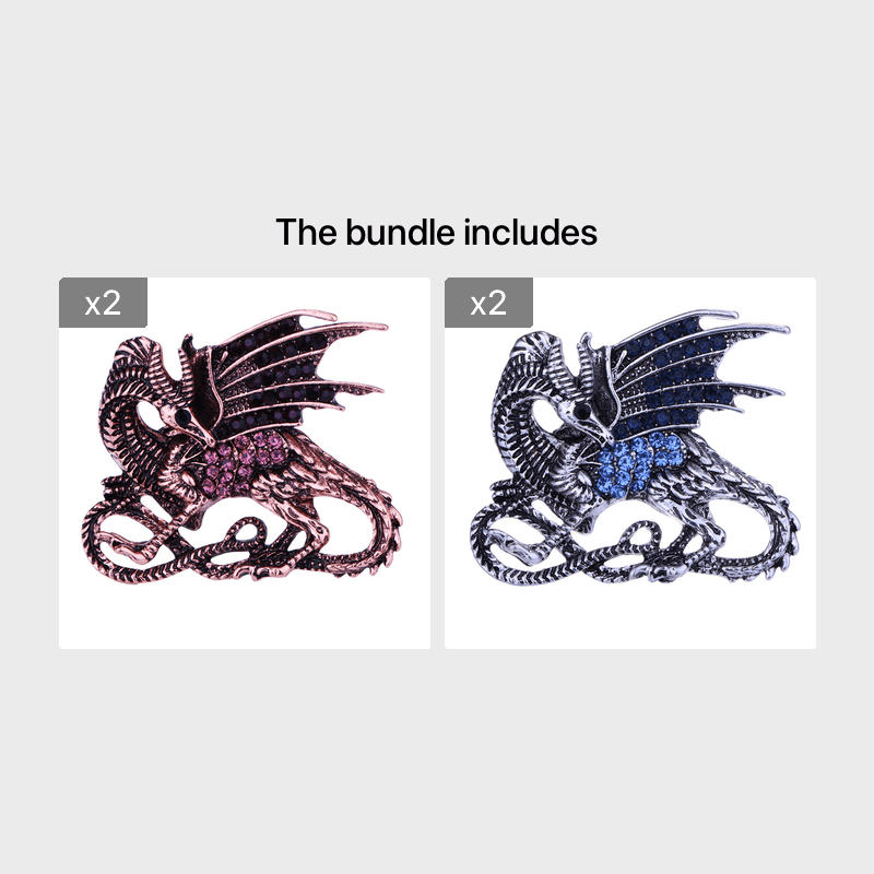 Men's Vintage Jacket Suit Pterodactyl Brooch Accessories