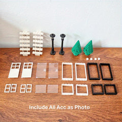 30Pcs Door Window Building Blocks City Friends Parts House Architecture Assemble