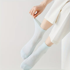 6 Pairs Solid Mesh Socks Women's Stockings