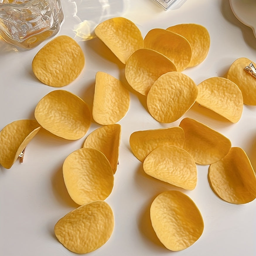 Creative Food Hair Clip Simulation Chips Shaped Duck Billed Clip