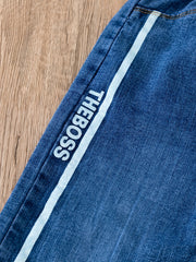 Boys Striped Lined Denim Trousers