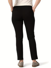  Women's Straight Leg Stretch Trousers With Pockets