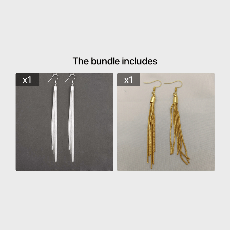 Women Long Tassel Drop Dangle Earrings Fine Ear Jewelry 1Pair