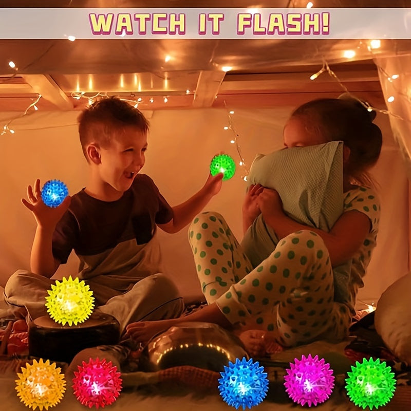 LED Flashing Spiky Sensory Stress Ball - Glow in the Dark - School Rewards