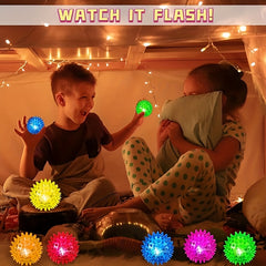 LED Flashing Spiky Sensory Stress Ball - Glow in the Dark - School Rewards