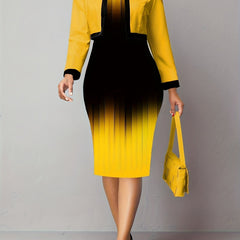 Two Piece Dress Set Jacket & Bodycon Tank Dress Women's Clothing