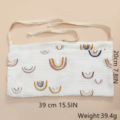 Double Layer Cotton Baby Bedside Storage Bag Two Pockets Stroller Hanging Bag