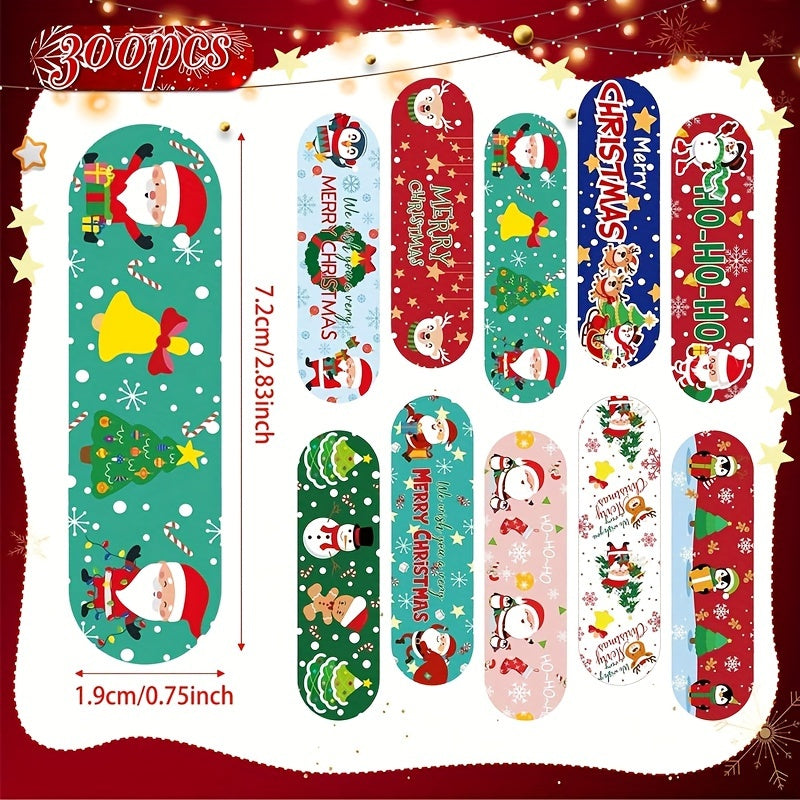 30-50pcs Christmas Cartoon Bandages Waterproof Adhesive Stic