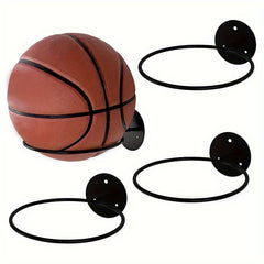 Wall Mounted Ball Storage Rack for Basketball Football Volleyball Rugby