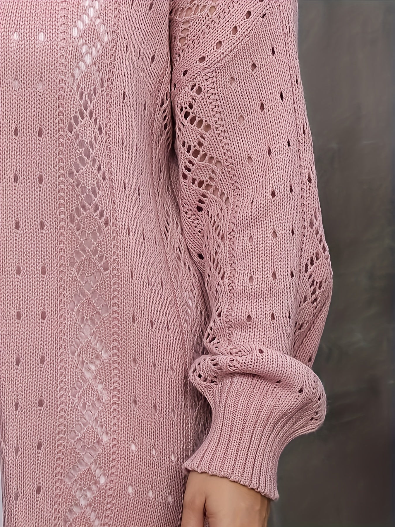  Hollow Out Long Sleeve Cardigan