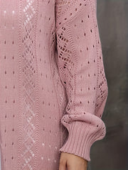  Hollow Out Long Sleeve Cardigan